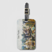 サンパウロブラジル絵画街並み ラゲッジタグ (正面縦)