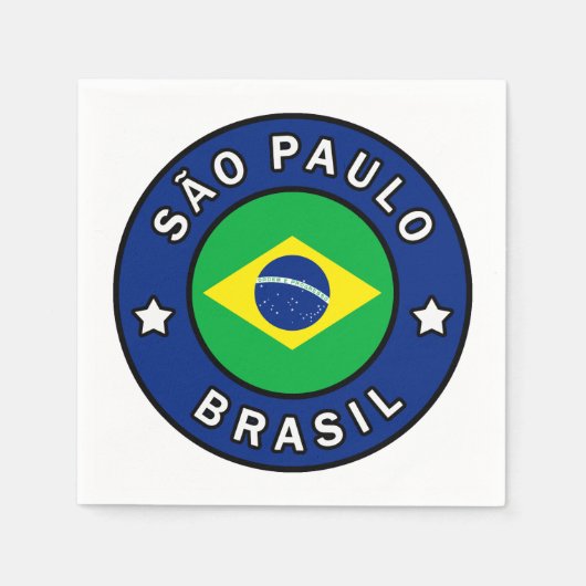 サンパウロブラジル スタンダードカクテルナプキン (正面)