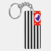サンパウロ市旗ブラジルのシンボル キーホルダー (正面左)