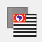 サンパウロ市旗ブラジルのシンボル マグネット (正面/裏面)