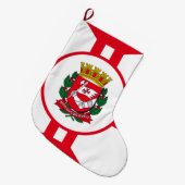 サンパウロ市旗 ラージクリスマスストッキング (正面 (吊り時))