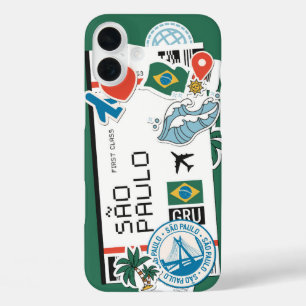 サンパウロ・アドベンチャー・パスポートスタンプ携帯ケース iPhone 16 PLUSケース