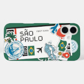 サンパウロ・アドベンチャー・パスポートスタンプ携帯ケース Case-Mate iPhoneケース (裏面 (横))