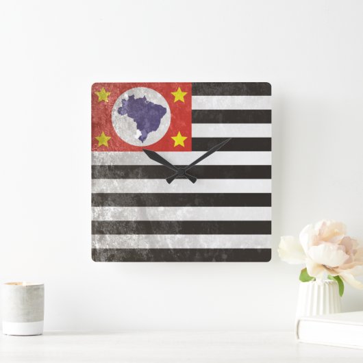 サンパウロ スクエア壁時計 (ホーム)