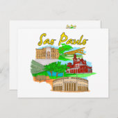 サンパウロ – ブラジル.png ポストカード (正面/裏面)