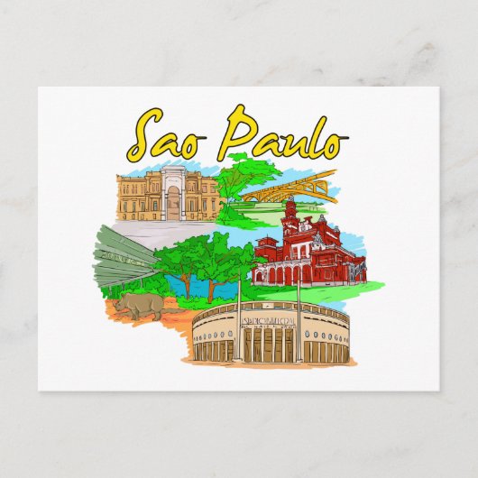 サンパウロ – ブラジル.png ポストカード (正面)