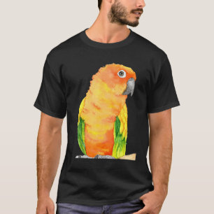 サンパエットウォーター色バードオウムの絵を描構成P Tシャツ