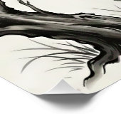 サンパギータ — フィリピンの国花 水墨画 ポスター (コーナー)