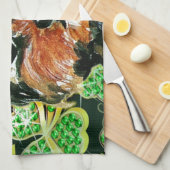 サンパティヨークシャーテリアポー キッチンタオル (四つ折り)