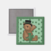 サンパディの日のシャムロックベア マグネット (正面/裏面)