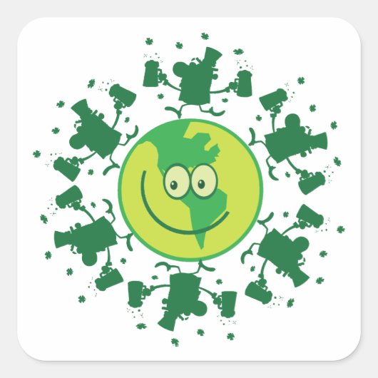 サンパディの日ビールトーストとレプラチュン スクエアシール (正面)