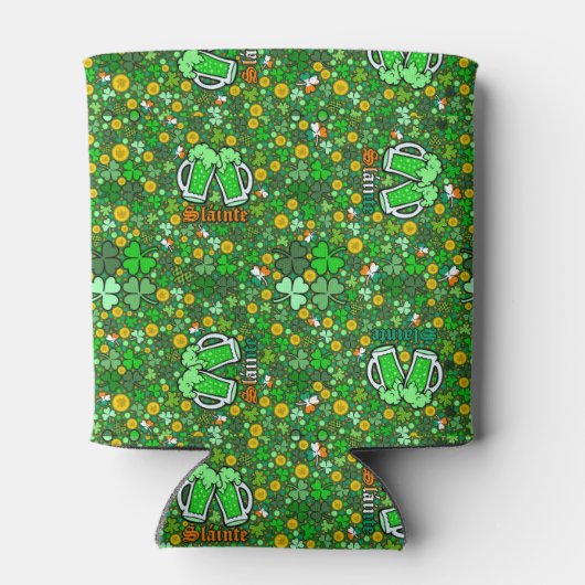 サンパディーズデイグリーン金ゴールドコインシャームロックスラインテ 缶クーラー (裏面)