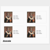 サンパトリックと手を上げ 長方形シール (シート)