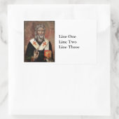 サンパトリックと手を上げ 長方形シール (バッグ)