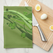 サンパトリックのキッチンハンドタオルフローラグリーン キッチンタオル (四つ折り)