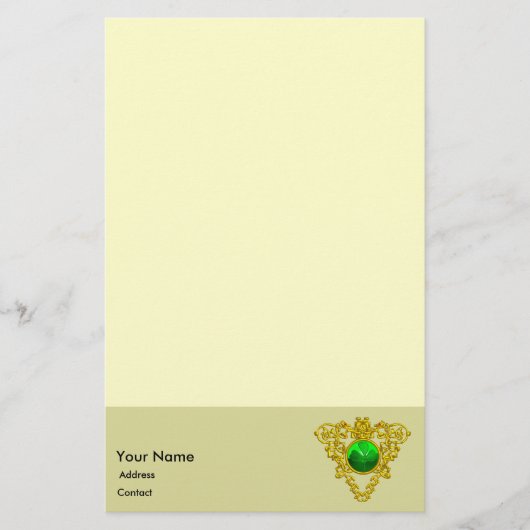 サンパトリックのケルトハートシャムロッククリーム 便箋 (正面)