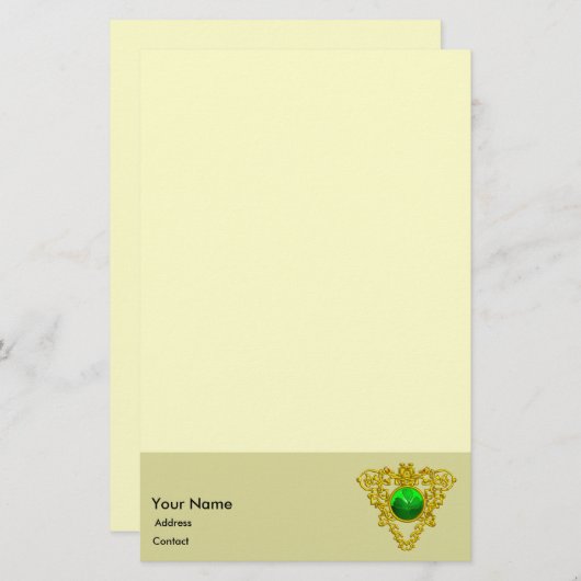 サンパトリックのケルトハートシャムロッククリーム 便箋 (正面/裏面)