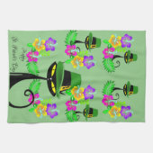 サンパトリックのデイキッチンハンドタオル猫フローラ キッチンタオル (横)