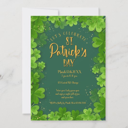 サンパトリックのデイシャムロックパーティの招待状 招待状 (正面)