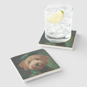 サンパトリックのデイドレスのゴルデンドルドッグ ストーンコースター (横)