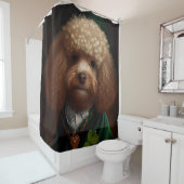 サンパトリックのデイドレスのプードル犬 シャワーカーテン (インサイチュ)