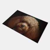 サンパトリックのデイドレスのプードル犬 ドアマット (アングル)