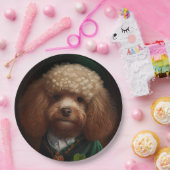 サンパトリックのデイドレスのプードル犬 ペーパープレート (パーティー)