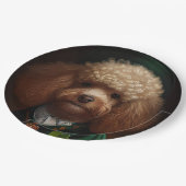 サンパトリックのデイドレスのプードル犬 ペーパープレート (アングル)