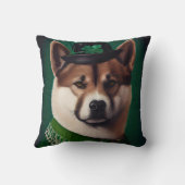 サンパトリックのデイドレスを着た秋田犬 クッション (裏面)