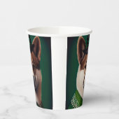 サンパトリックのデイドレスを着た秋田犬 紙コップ (左)