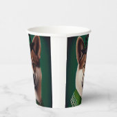 サンパトリックのデイドレスを着た秋田犬 紙コップ (右)