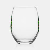 サンパトリックの日かわいい犬 ステムなしワイングラス (左)