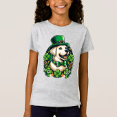 サンパトリックの日かわいい犬 Tシャツ (正面)