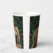 サンパトリックの日にゴールデンレトリバー犬 紙コップ (左)