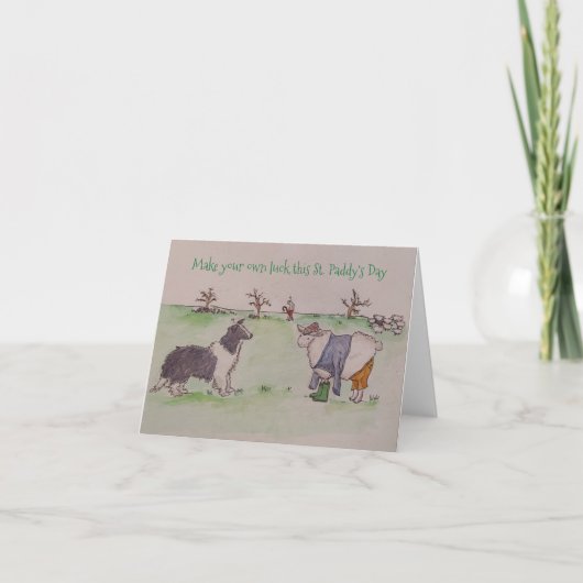 サンパトリックの日の折り畳みグリーティングカード カード (正面)