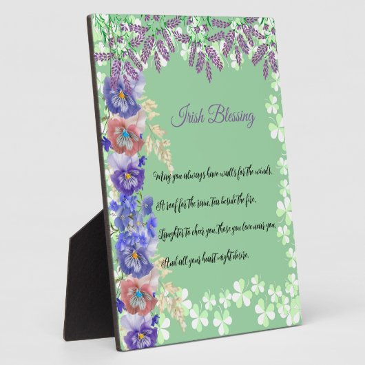 サンパトリックの日アイリッシュシャムロ賛美ッククローバー フォトプラーク (側面)