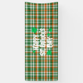 サンパトリックの日アイルランド国旗のギンガム色 横断幕 (縦)