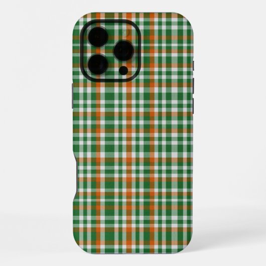 サンパトリックの日アイルランド国旗のギンガム色 iPhoneケース (裏面)