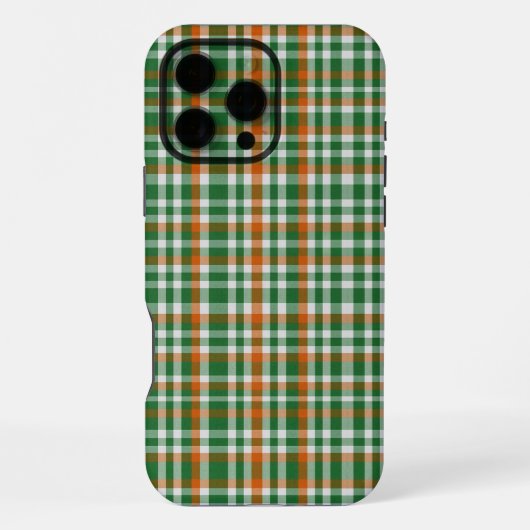 サンパトリックの日アイルランド国旗のギンガム色 iPhoneケース (裏面)