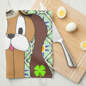 サンパトリックの日キッチンハンドタオル犬 キッチンタオル (四つ折り)