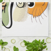 サンパトリックの日キッチンハンドタオル猫 キッチンタオル (折り畳み)