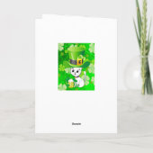 サンパトリックの日グリーティングカードシャムロックキャットビール カード (裏面)