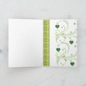 サンパトリックの日グリーティングカードシャムロックフローラ カード (内部)