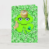 サンパトリックの日グリーティングカードシャムロック カード (正面)