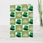 サンパトリックの日グリーティングカードハットハート カード (正面)