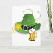 サンパトリックの日グリーティングカードハットビール カード (正面)