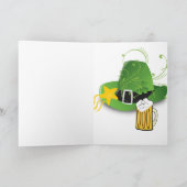 サンパトリックの日グリーティングカードハットビール カード (内部)