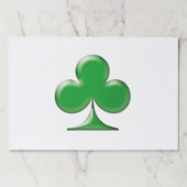 サンパトリックの日グリーンアイリッシュシャームロックランチョンマット ペーパーパッド (正面)