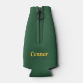 サンパトリックの日グリーンシャムロックパーソナライズされた ボトルクーラー (裏面)