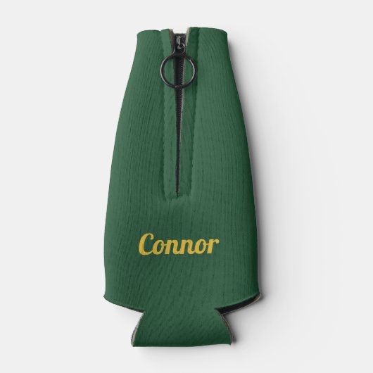 サンパトリックの日グリーンシャムロックパーソナライズされた ボトルクーラー (裏面)